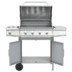 VidaXL Gasbarbecue 4+1 Kookzone Roestvrij Staal Zilverkleurig -BBQ En Tuin Verkoop b73c60a8bc8f4ec288afaf29781f5523