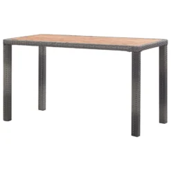 VidaXL Tuintafel 123x60x74 Cm Massief Acaciahout Antraciet En Bruin -BBQ En Tuin Verkoop b84fc7e778664d5db6814abd6408b4de