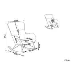 Beliani Schommelstoel ELLAN - Blauw Fluweel -BBQ En Tuin Verkoop b9bd525ed125483f94d417124cccba8e 1