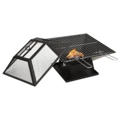 VidaXL Vuurschaal En Barbecue 2-in-1 Met Pook 46,5x46,5x37 Cm Staal -BBQ En Tuin Verkoop bd59377bc4304ed49c3b5e7b9fe75a0a