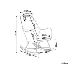 Beliani Schommelstoel ARRIE - Beige Polyester -BBQ En Tuin Verkoop c11c696c40444d45abd9aafae8c199ef