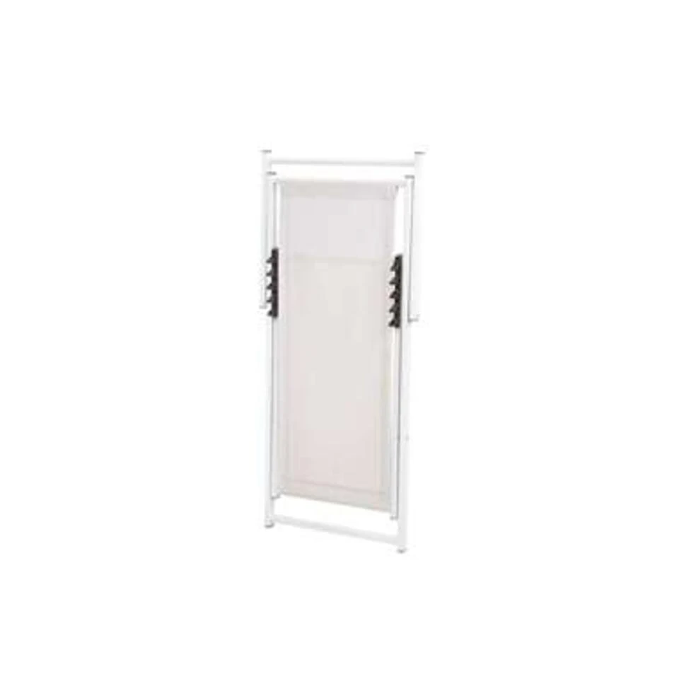 Beliani Tuinligstoel LOCRI - Wit Polyester, Aluminium 3 Beliani Tuinligstoel LOCRI - Wit Polyester, Aluminium - Image 3