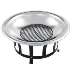VidaXL Tuinvuurplaats Met Grill 76 Cm Roestvrij Staal -BBQ En Tuin Verkoop c8182605cdef4d8c945dc8fa4e7d9bf1