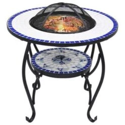 VidaXL Vuurtafel Mozaïek 68 Cm Keramiek Blauw En Wit -BBQ En Tuin Verkoop ca88e5fa5e804ac8810bf5776cf14a67