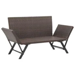 VidaXL Tuinbank Met Kussens 176 Cm Poly Rattan Bruin -BBQ En Tuin Verkoop cb1810c39a524fc3892161c8aa5cd008