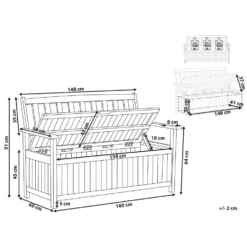 Beliani Tuinbank SOVANA - Lichte Houtkleur Acaciahout -BBQ En Tuin Verkoop ceb6dc2e734b4d92adbc74b701ad30c8