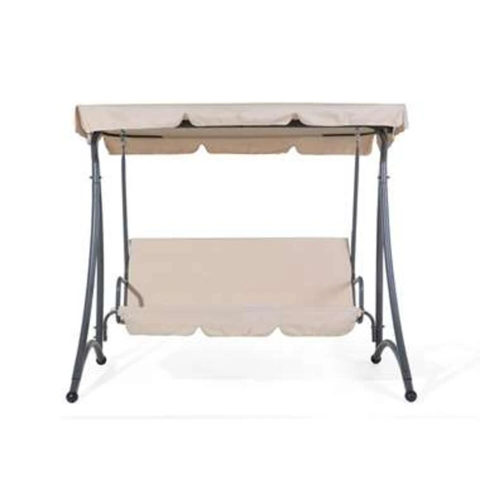 Beliani Schommelbank TEMPLE - Beige Polyester 3 Beliani Schommelbank TEMPLE - Beige Polyester - Image 3