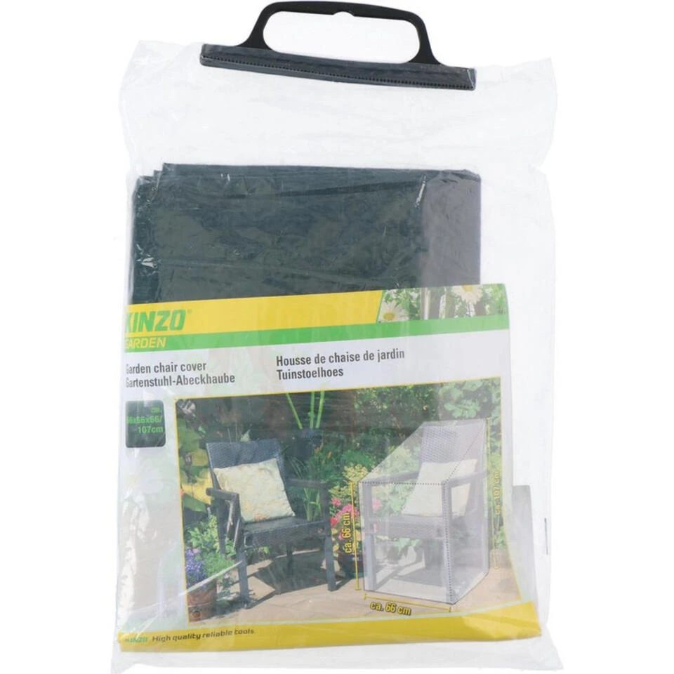 Kinzo Tuinstoelhoes - Zwart - Waterafstotend - 66 X 107 Cm 2 Kinzo Tuinstoelhoes - Zwart - Waterafstotend - 66 X 107 Cm - Image 2