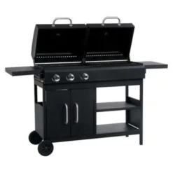 VidaXL Gas-/houtskoolbarbecue Met 3 Branders -BBQ En Tuin Verkoop dc2315f39e284c5188c3a98f2d580496