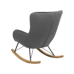 Beliani Schommelstoel ELLAN - Grijs Fluweel -BBQ En Tuin Verkoop e07b31a65adf4d83a55cacac2584e01f