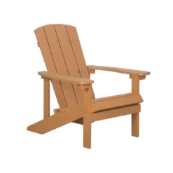 Beliani Tuinstoel ADIRONDACK - Lichte Houtkleur Kunsthout -BBQ En Tuin Verkoop e2b4ce46568445038e6dd4ae98c3cac4