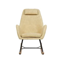 Beliani Schommelstoel ARRIE - Geel Polyester -BBQ En Tuin Verkoop e74ed666beaf475a822ba7d4744b25e3