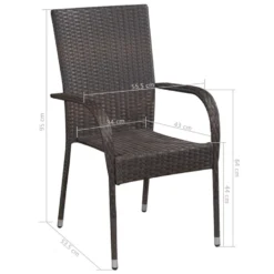 VidaXL Tuinstoelen Stapelbaar 2 St Poly Rattan Bruin -BBQ En Tuin Verkoop e9e4c33ee54540bea3f2e9cd461bd97f