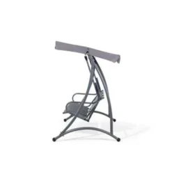 Beliani Schommelbank BOGART - Grijs Polyester -BBQ En Tuin Verkoop ede776bafefc4a2180f78beb78708aa6