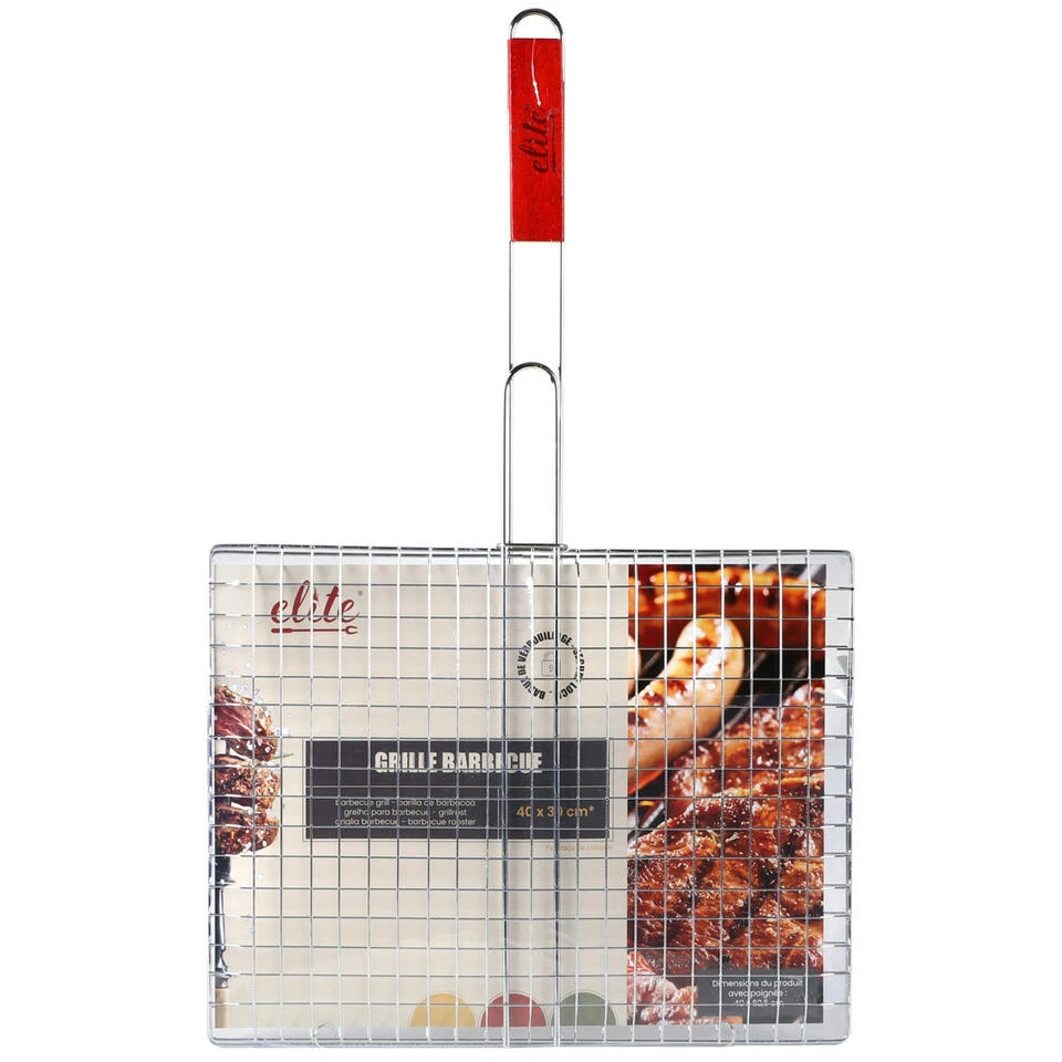 Elite BBQ Rooster - Klem Grill - Metaal/hout - 40 X 62 X 1 Cm 2 Elite BBQ Rooster - Klem Grill - Metaal/hout - 40 X 62 X 1 Cm - Image 2