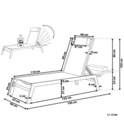 Beliani Tuinligstoel CATANIA - Zwart Polyester, Aluminium -BBQ En Tuin Verkoop f4602cb499714e719ddd8886d4482670 1