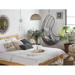 Beliani Hangstoel PINETO - Grijs Pe Rotan -BBQ En Tuin Verkoop f595e670800b46edb11d05d73705b3d1