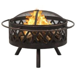 VidaXL Vuurplaats Met Pook XXL 76 Cm Staal -BBQ En Tuin Verkoop f9ed571c1c7a406c97de591c0d8d9531